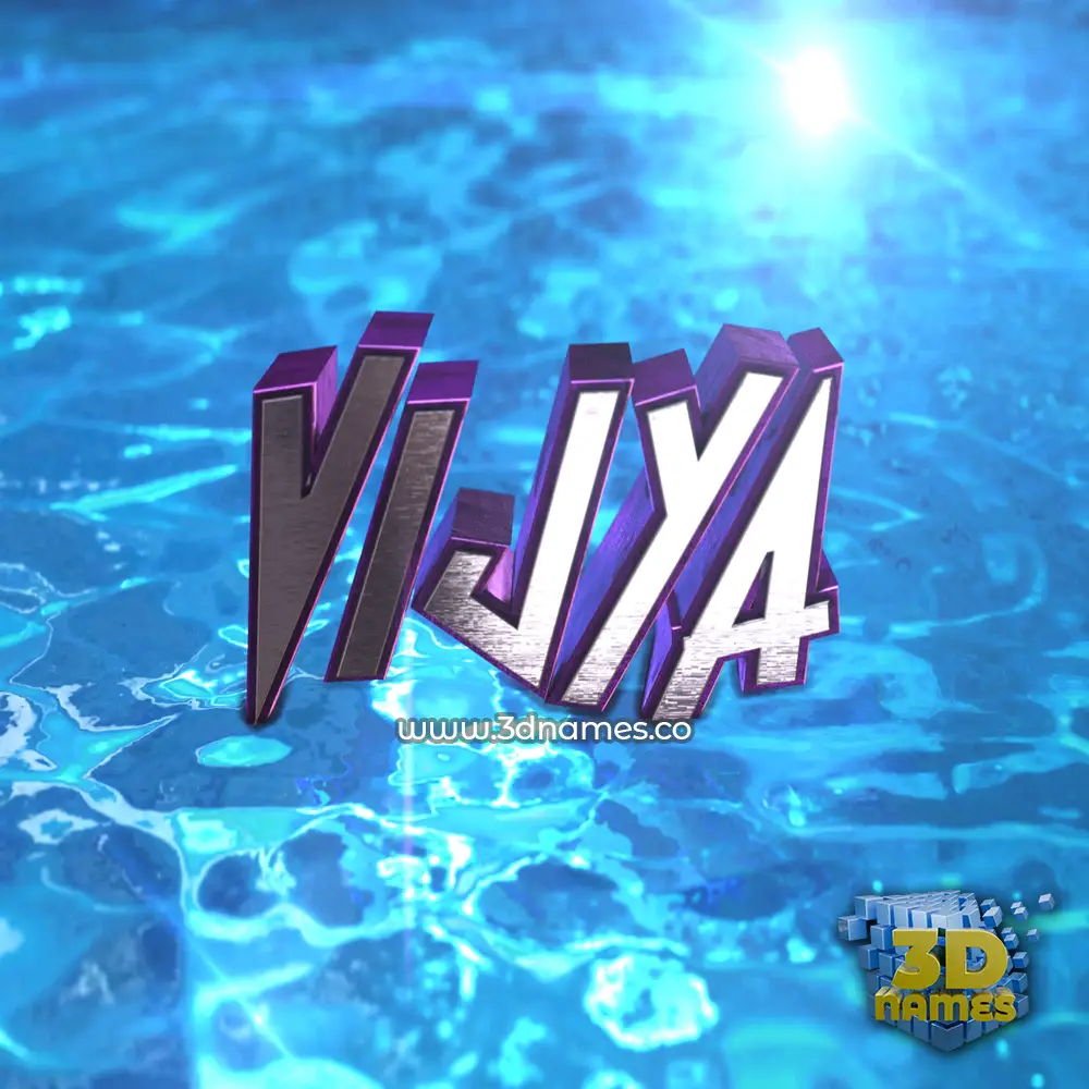 vijya in Water 2015 style - 3D name wallpaper