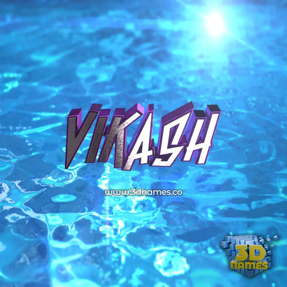 vikash in Water 2015 style - 3D name wallpaper