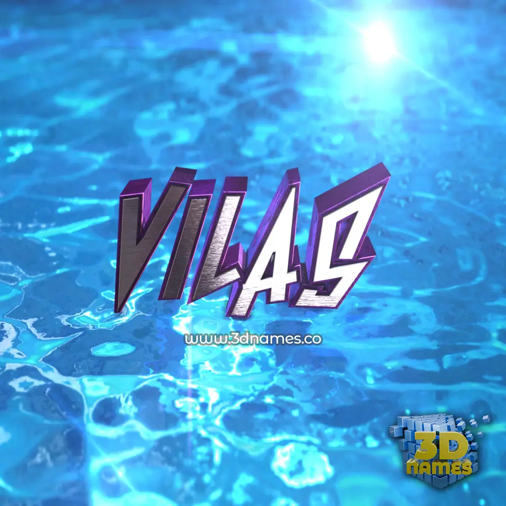 vilas in Water 2015 style - 3D name wallpaper