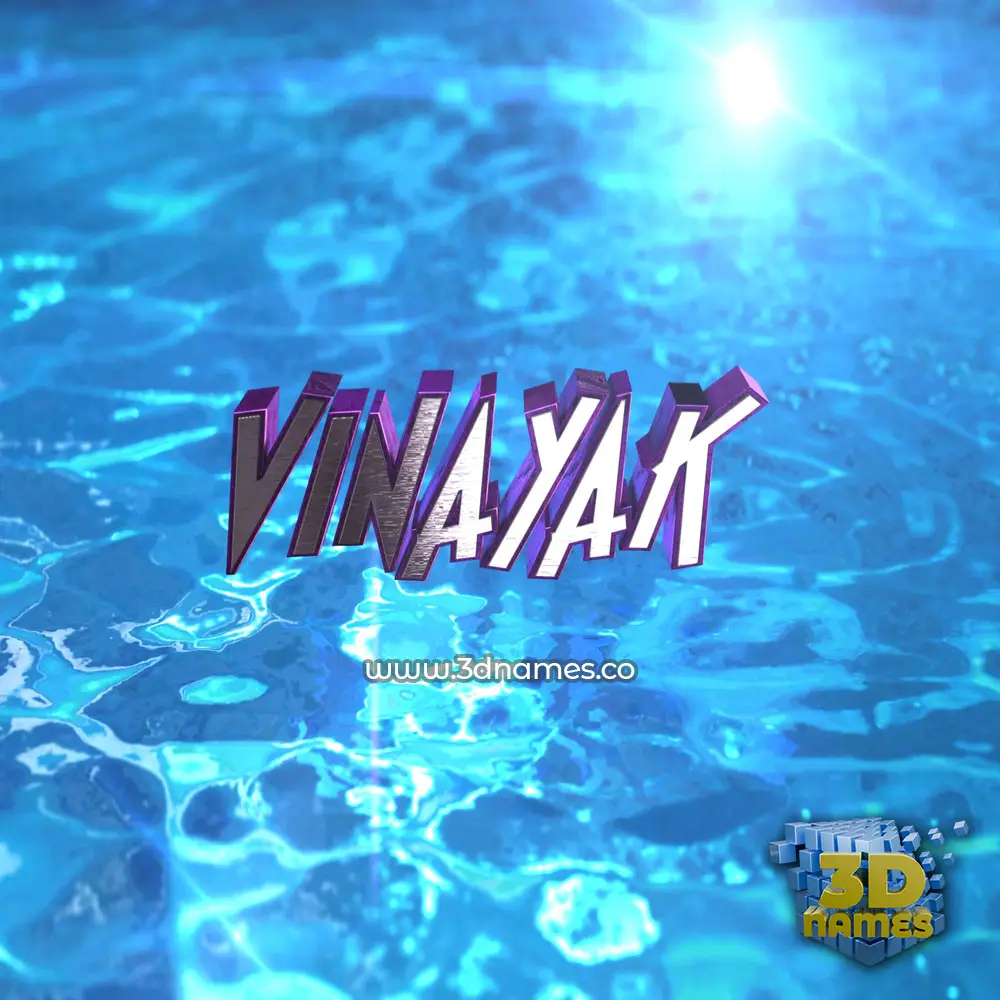 vinayak in Water 2015 style - 3D name wallpaper