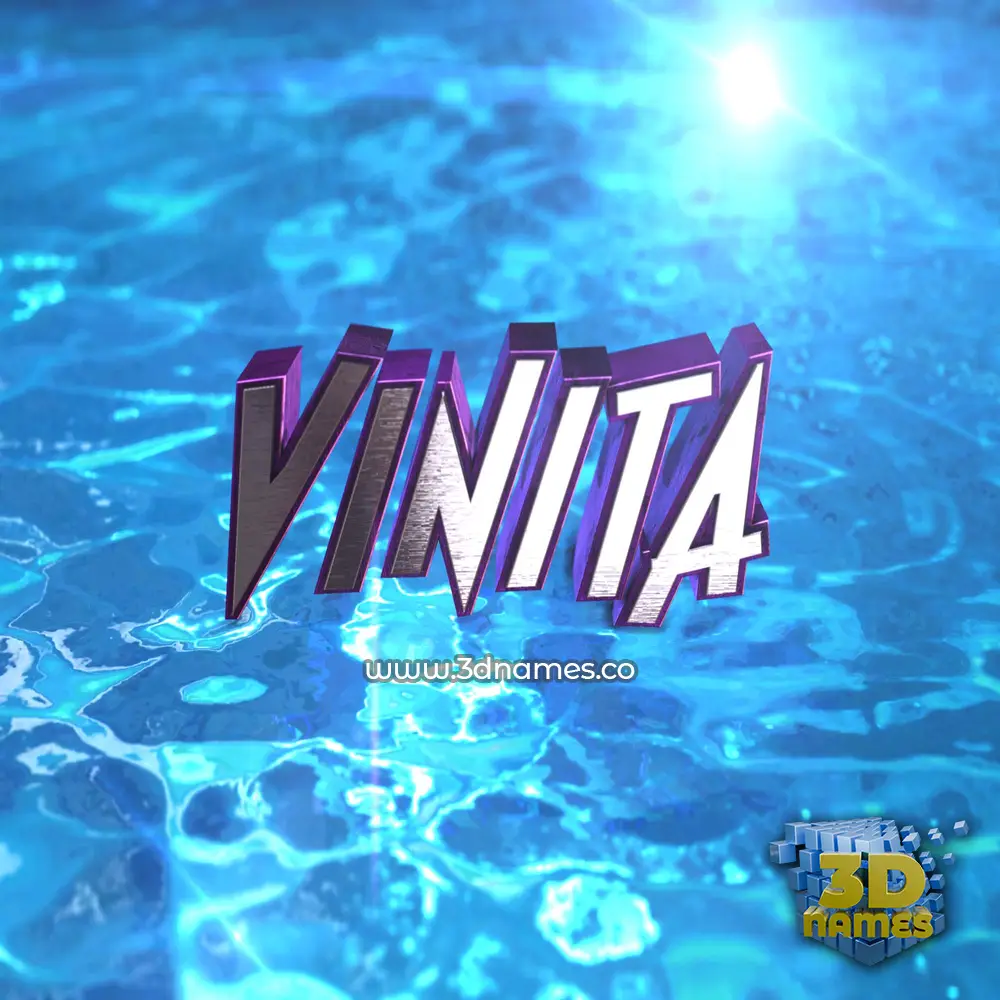 vinita in Water 2015 style - 3D name wallpaper