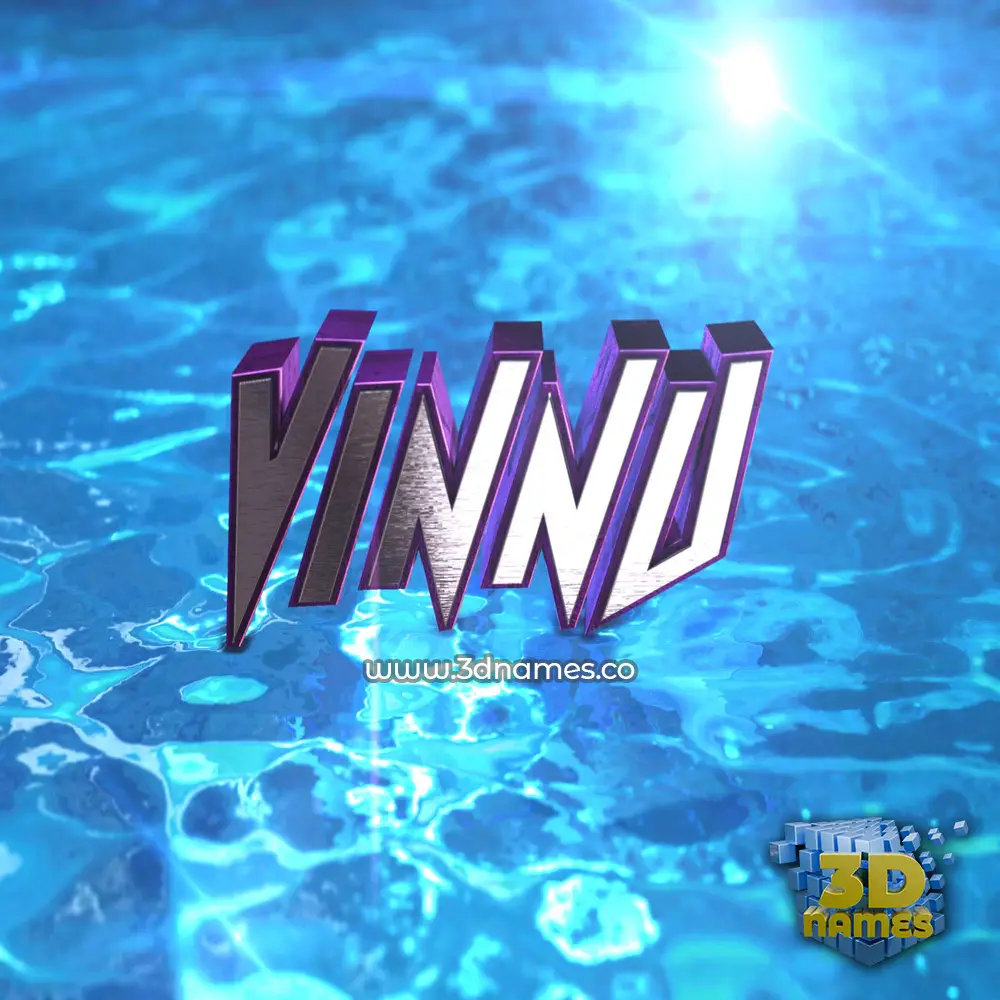 vinnu in Water 2015 style - 3D name wallpaper