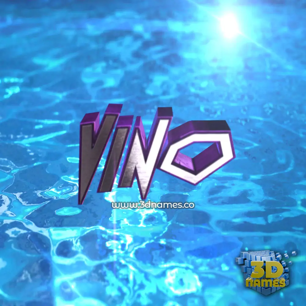 vino in Water 2015 style - 3D name wallpaper