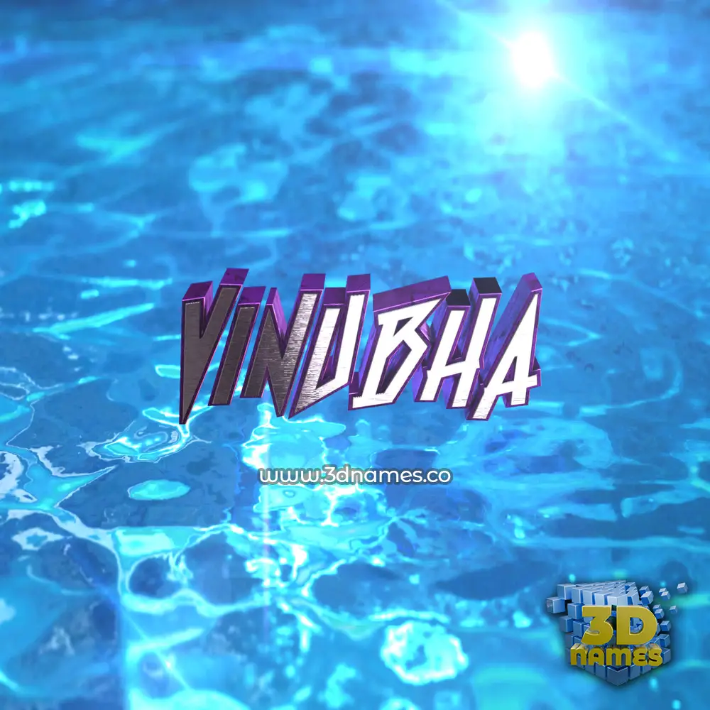 vinubha in Water 2015 style - 3D name wallpaper