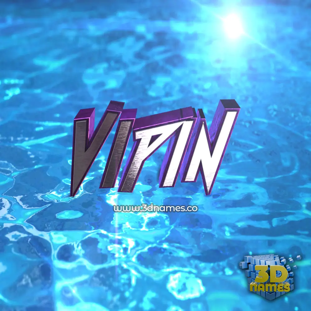 vipin in Water 2015 style - 3D name wallpaper
