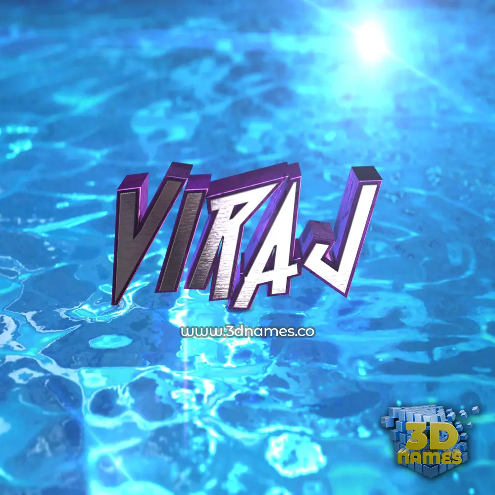 viraj in Water 2015 style - 3D name wallpaper