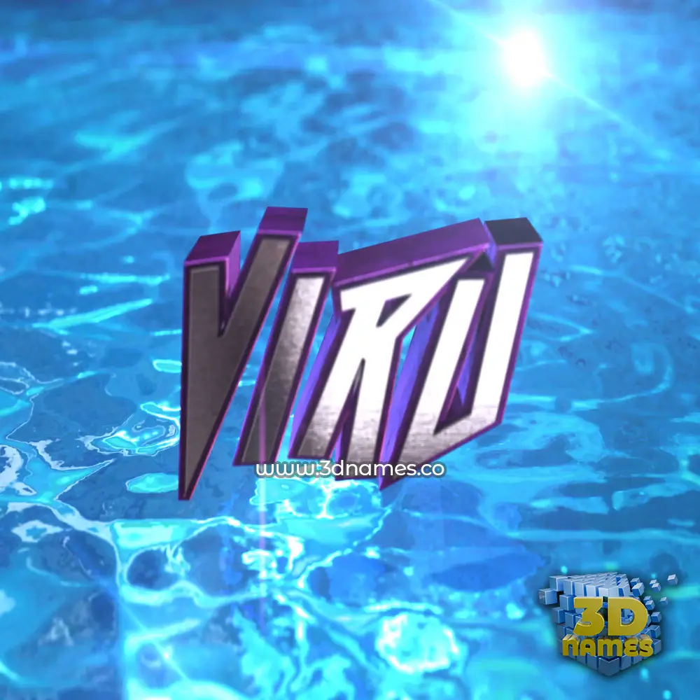 viru in Water 2015 style - 3D name wallpaper