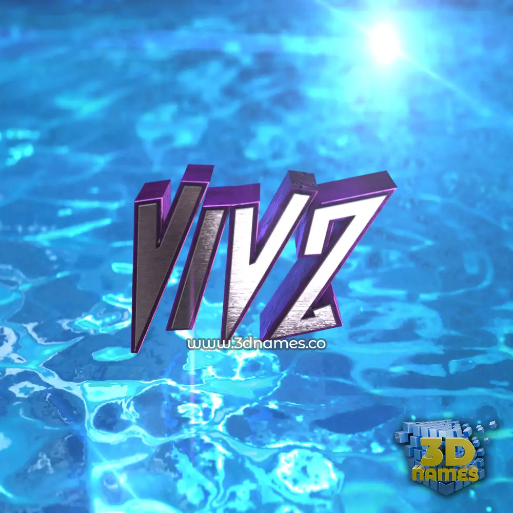 vivz in Water 2015 style - 3D name wallpaper
