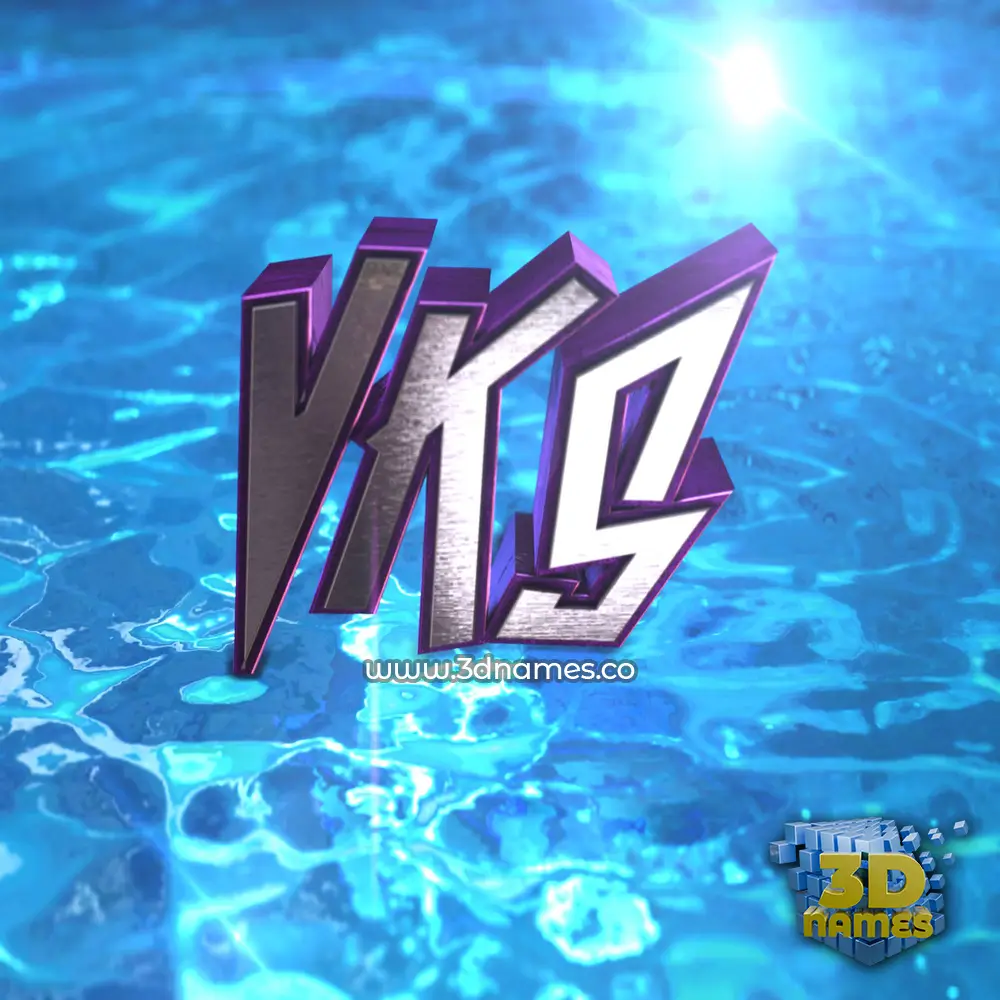 vks in Water 2015 style - 3D name wallpaper