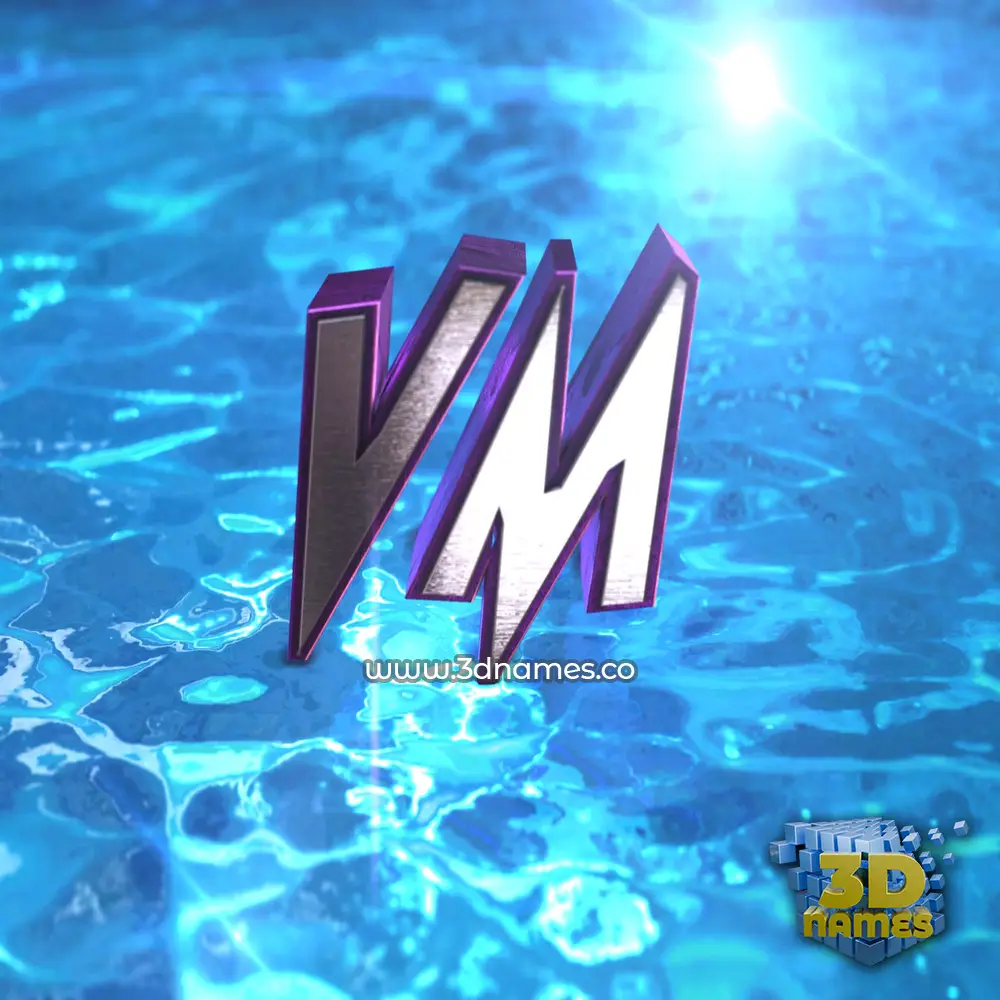 vm in Water 2015 style - 3D name wallpaper