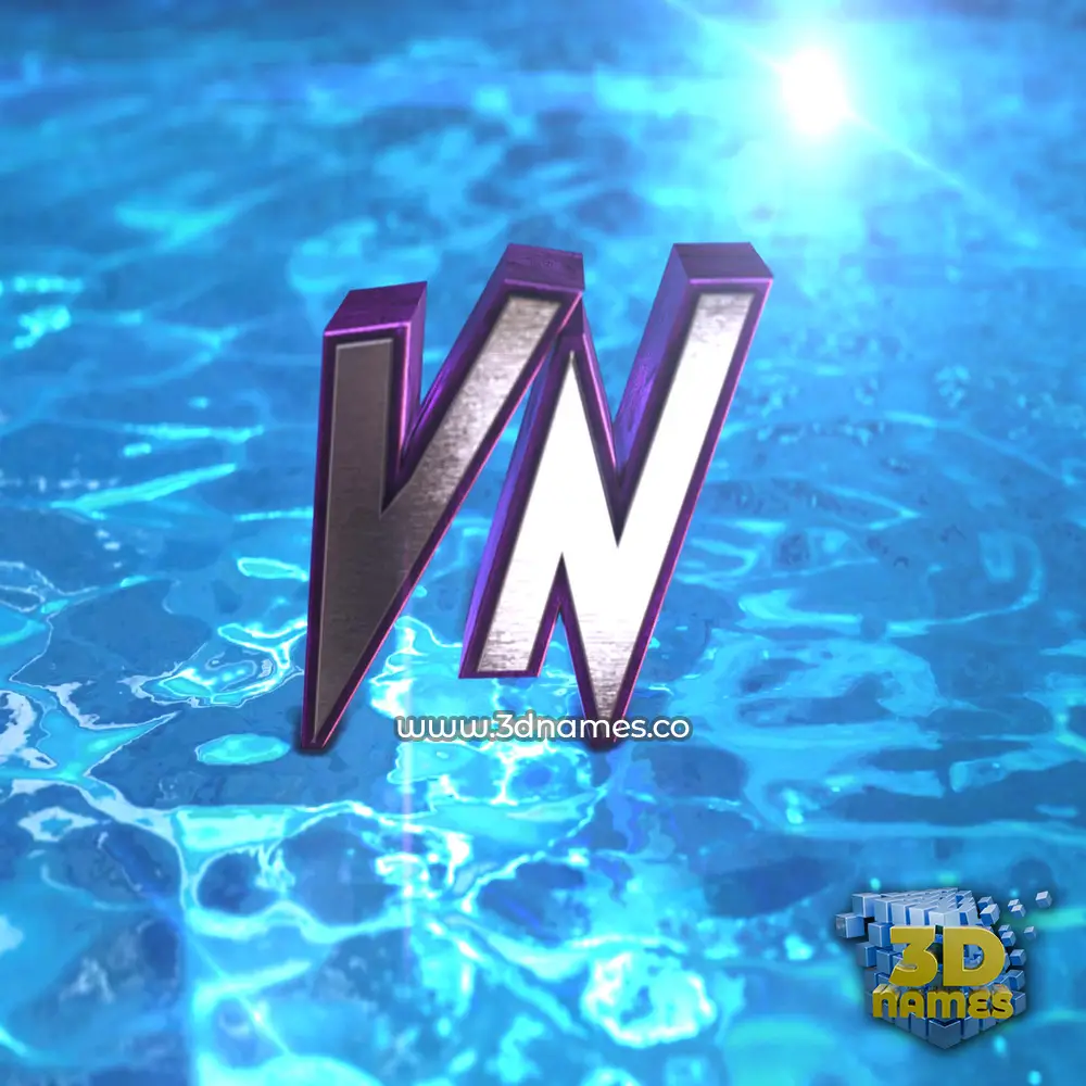 vn in Water 2015 style - 3D name wallpaper