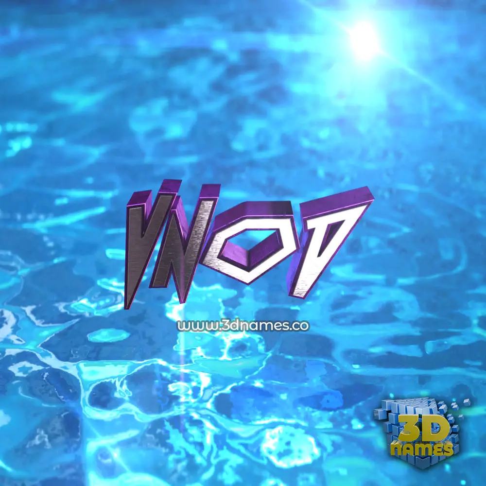 vnod in Water 2015 style - 3D name wallpaper