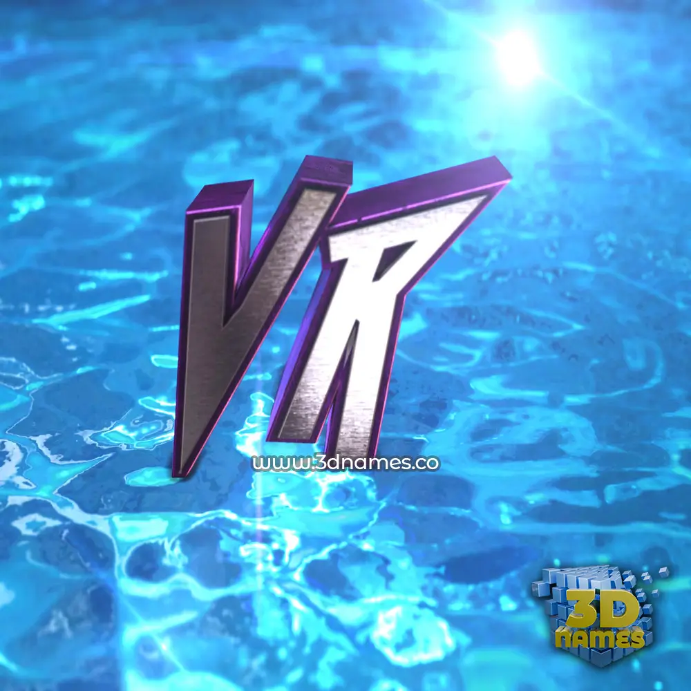 vr in Water 2015 style - 3D name wallpaper