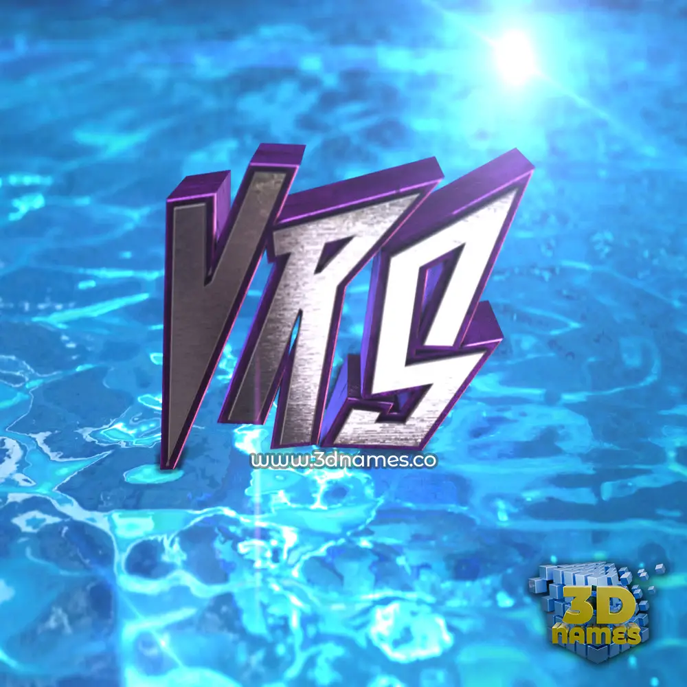 vrs in Water 2015 style - 3D name wallpaper