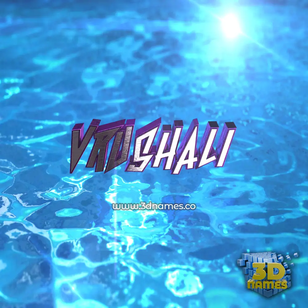 vrushali in Water 2015 style - 3D name wallpaper