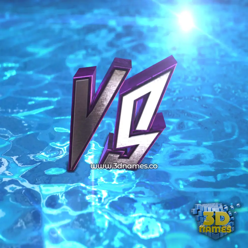 vs in Water 2015 style - 3D name wallpaper
