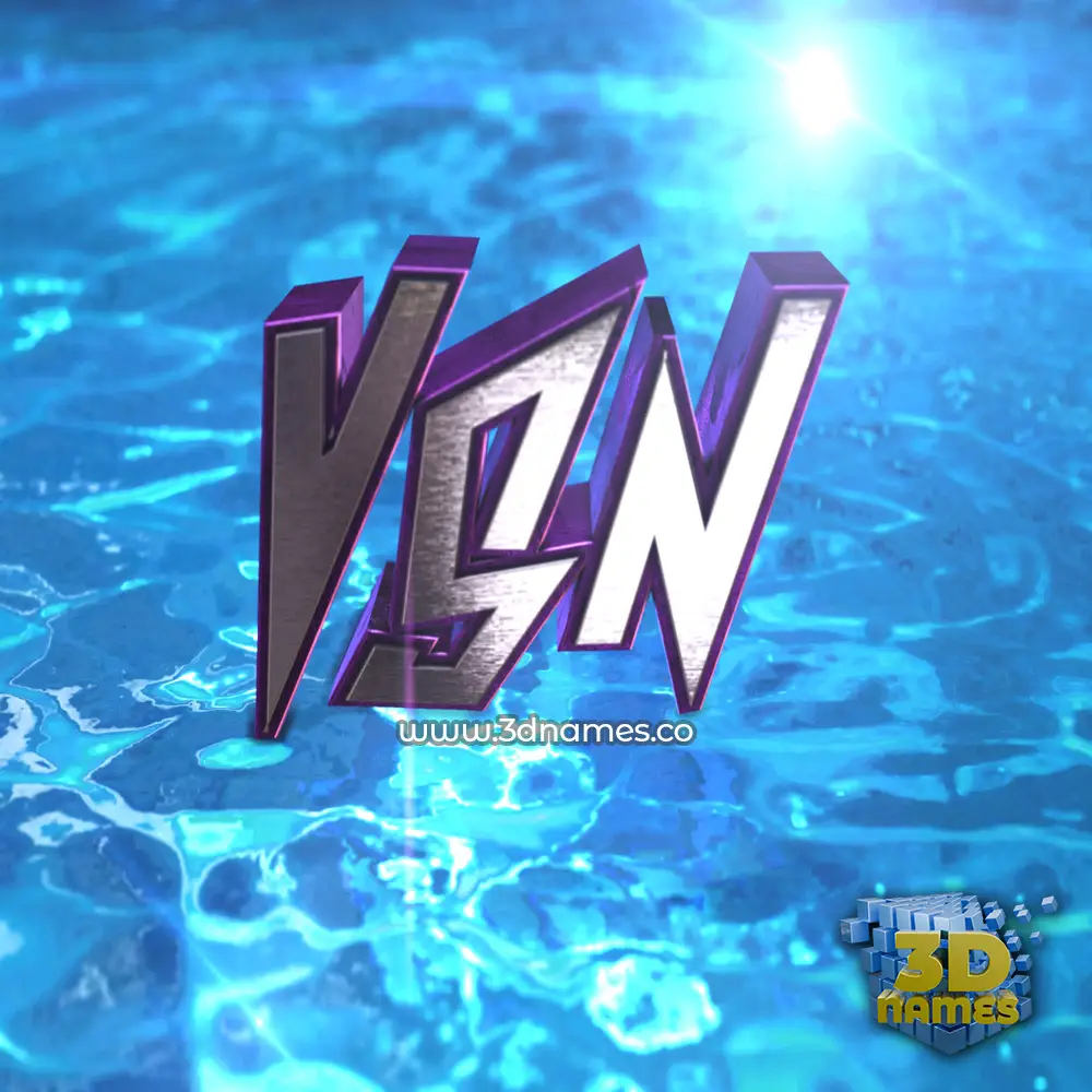 vsn in Water 2015 style - 3D name wallpaper