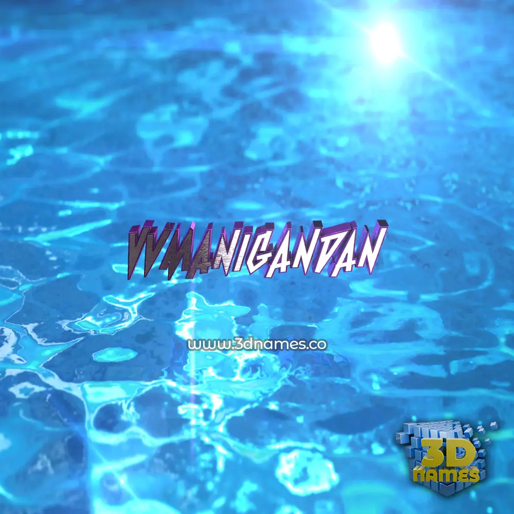 vvmanigandan in Water 2015 style - 3D name wallpaper