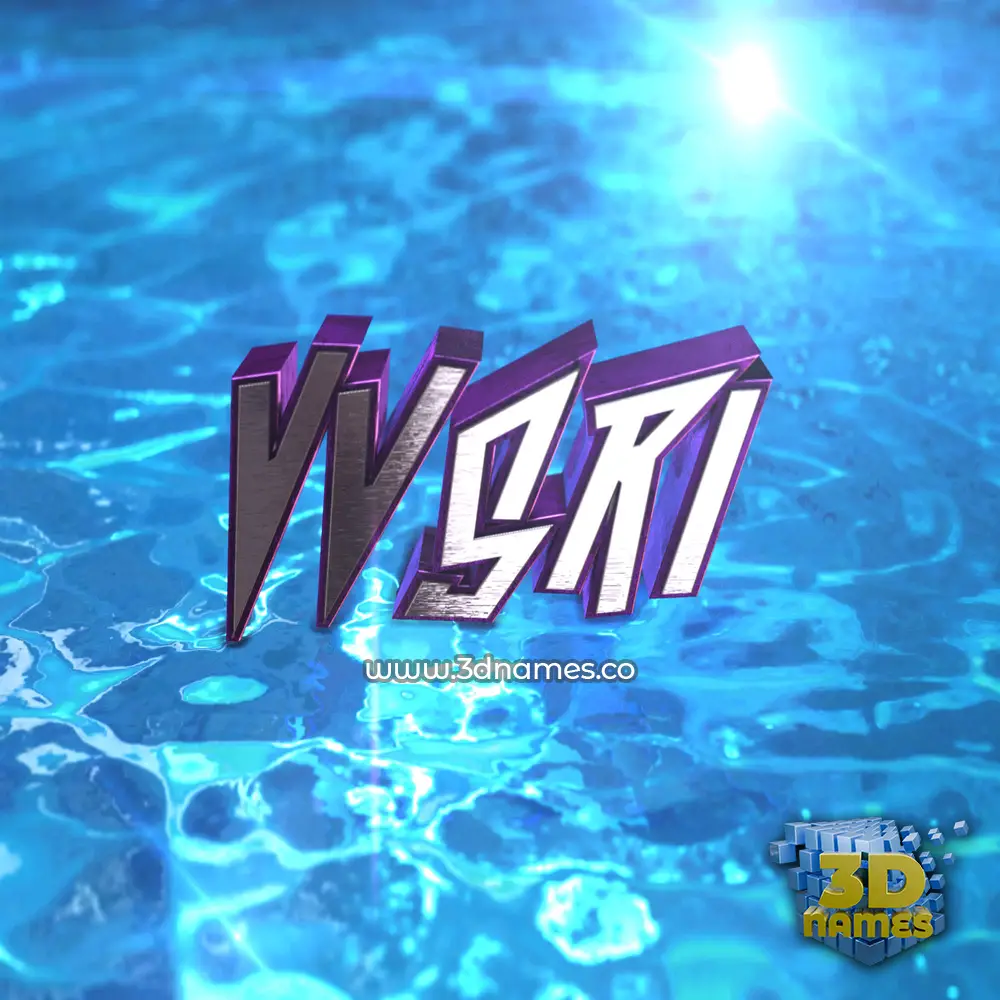 vvsri in Water 2015 style - 3D name wallpaper
