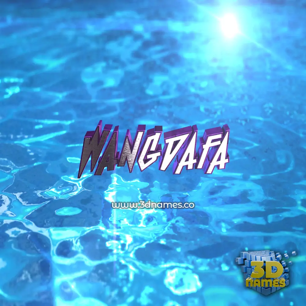 wangdafa in Water 2015 style - 3D name wallpaper