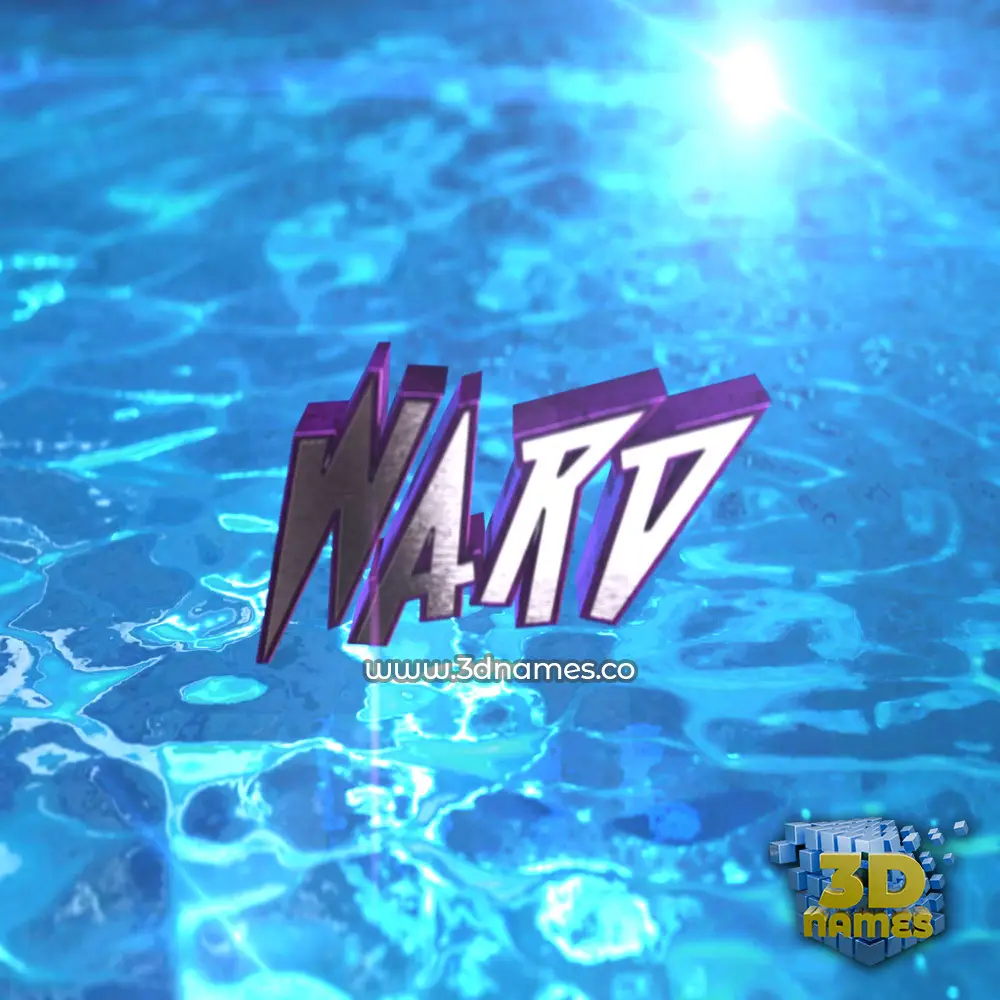 ward in Water 2015 style - 3D name wallpaper