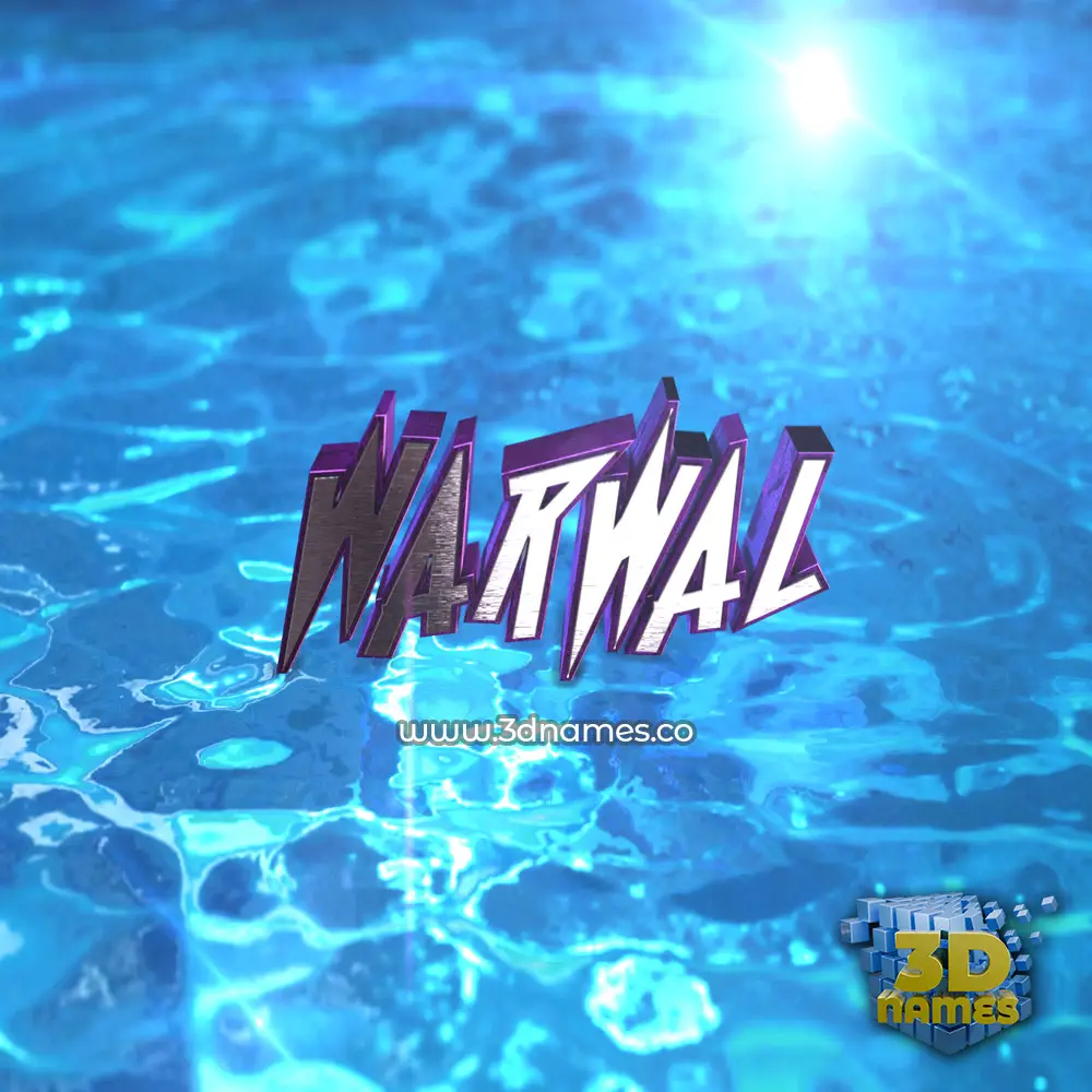 warwal in Water 2015 style - 3D name wallpaper