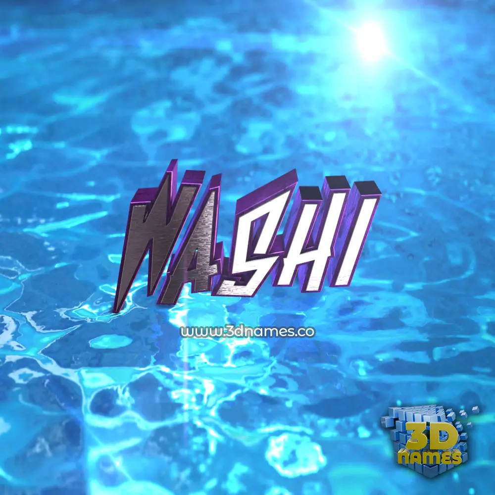 washi in Water 2015 style - 3D name wallpaper