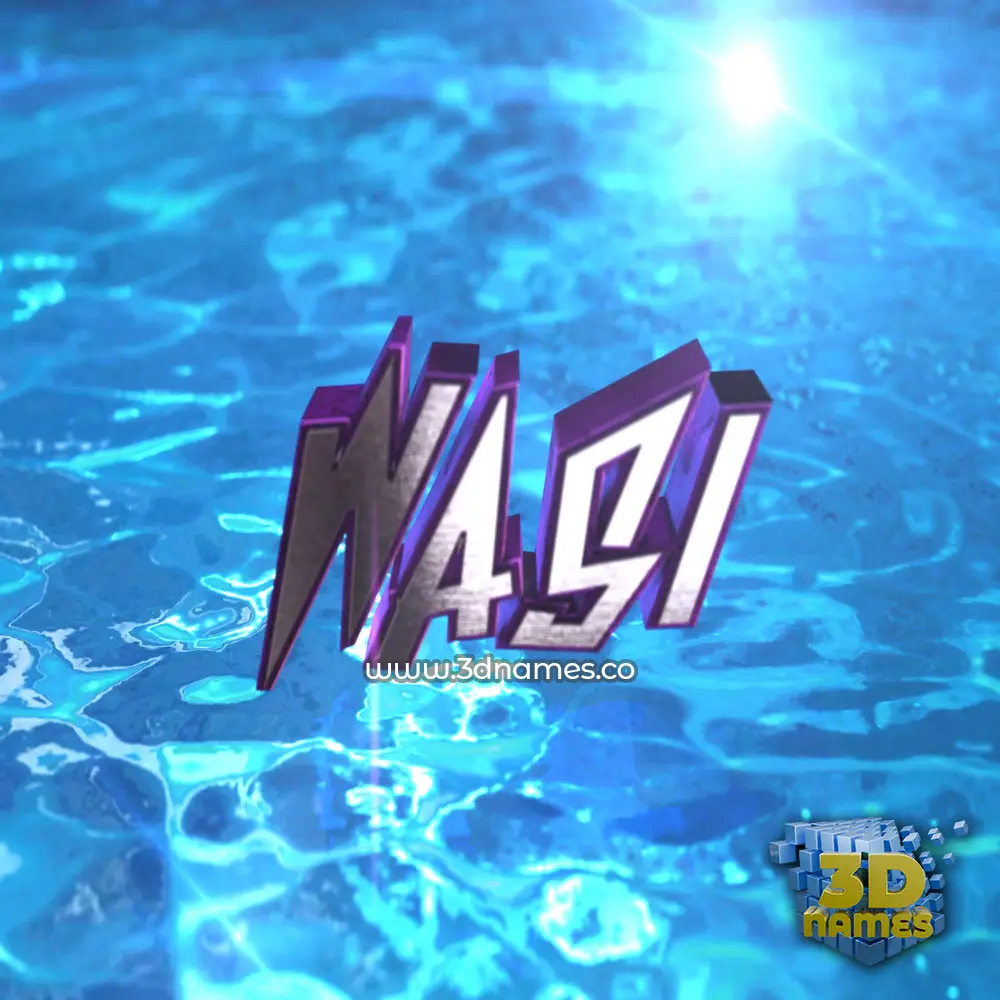 wasi in Water 2015 style - 3D name wallpaper