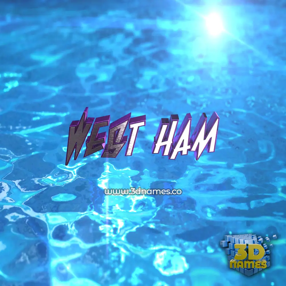 west ham in Water 2015 style - 3D name wallpaper