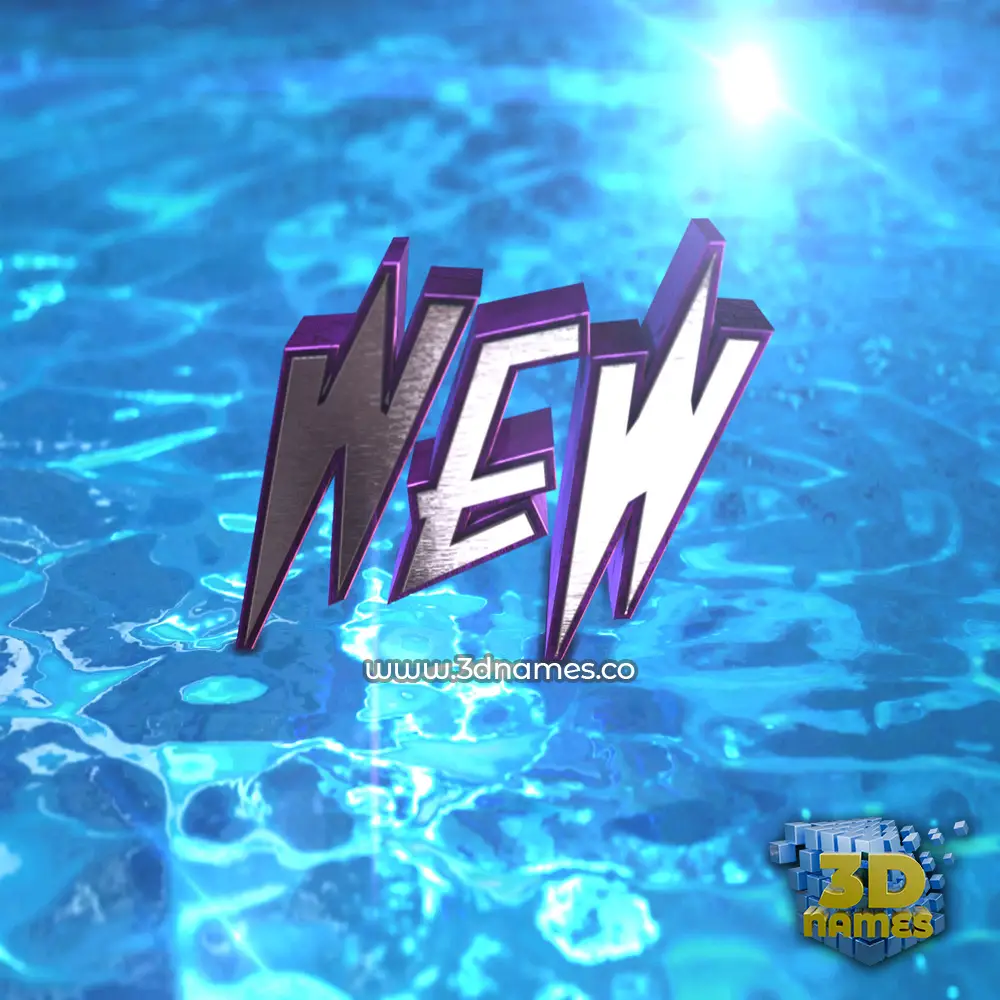 wew in Water 2015 style - 3D name wallpaper