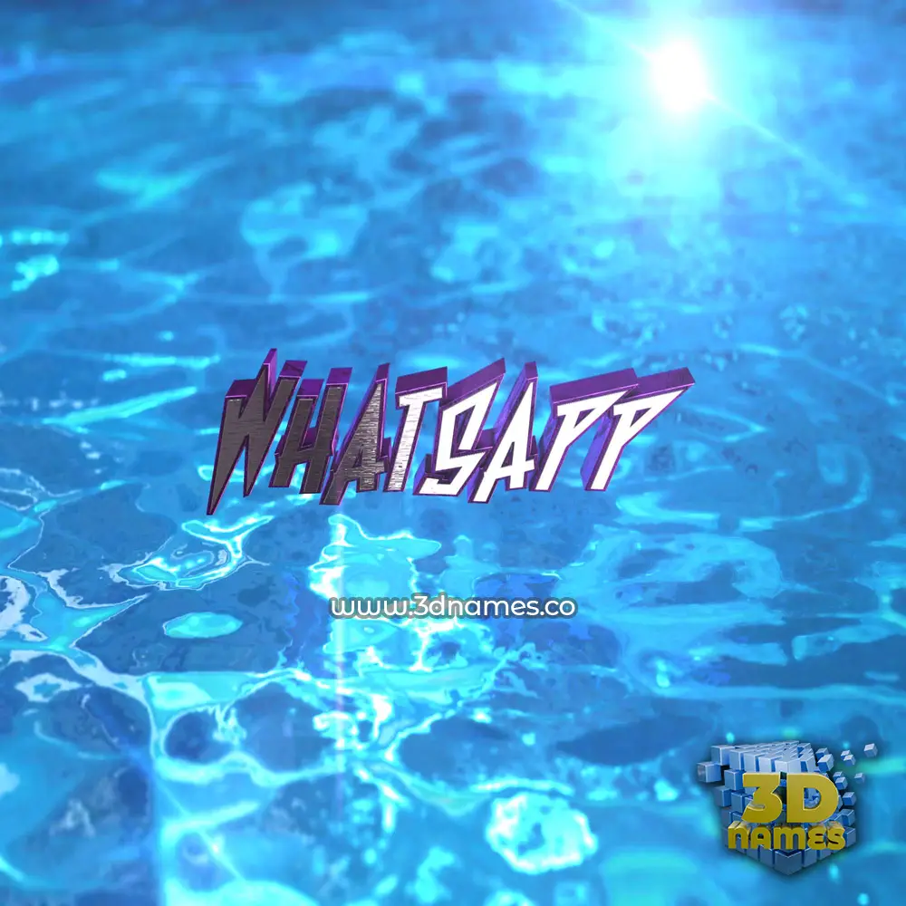 whatsapp in Water 2015 style - 3D name wallpaper