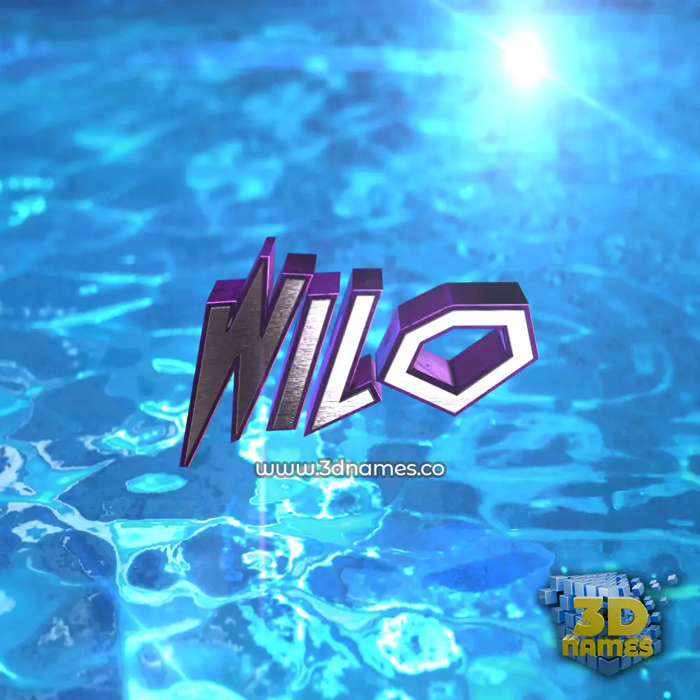 wilo in Water 2015 style - 3D name wallpaper