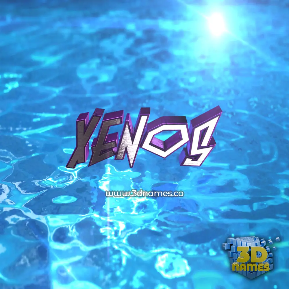 xenos in Water 2015 style - 3D name wallpaper