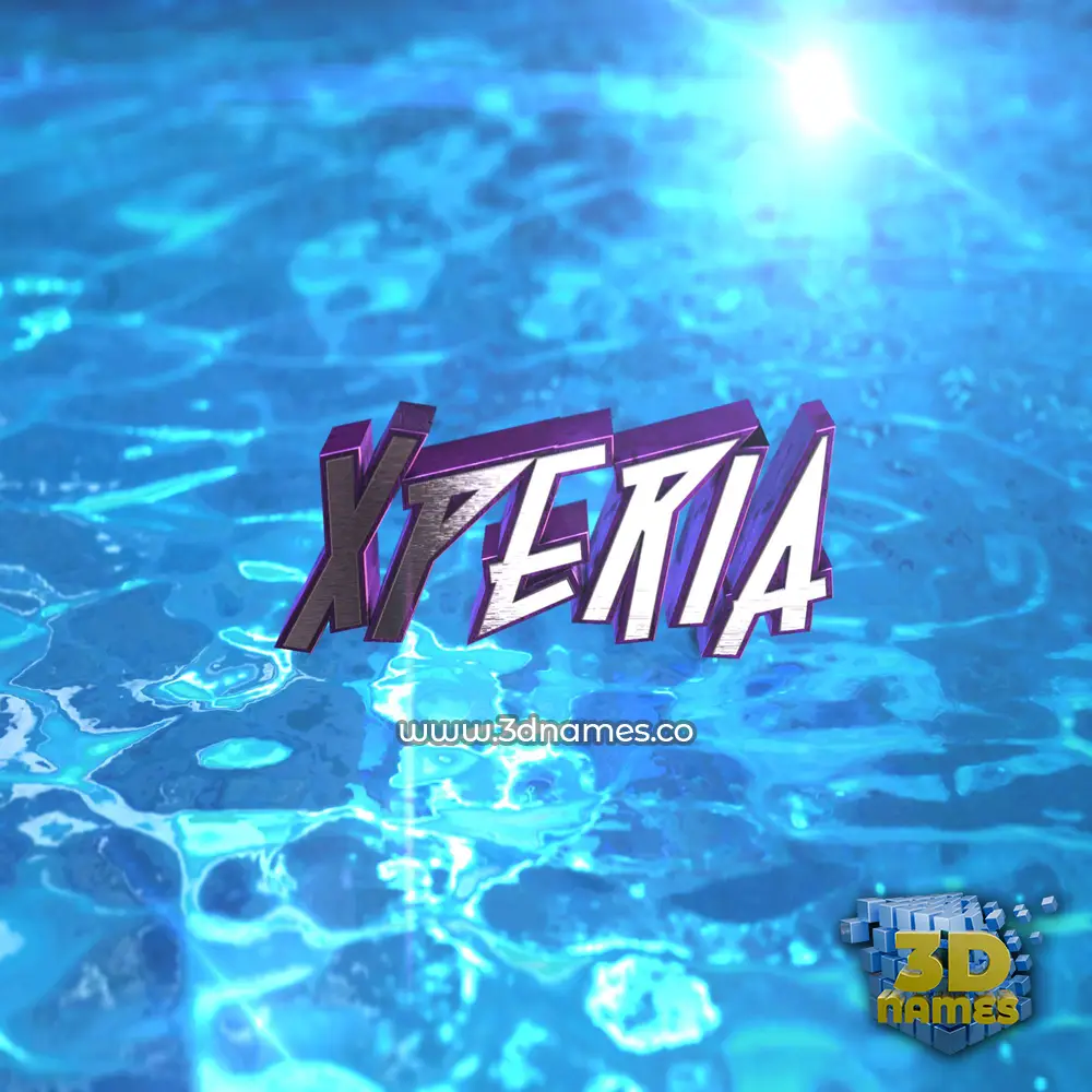xperia in Water 2015 style - 3D name wallpaper