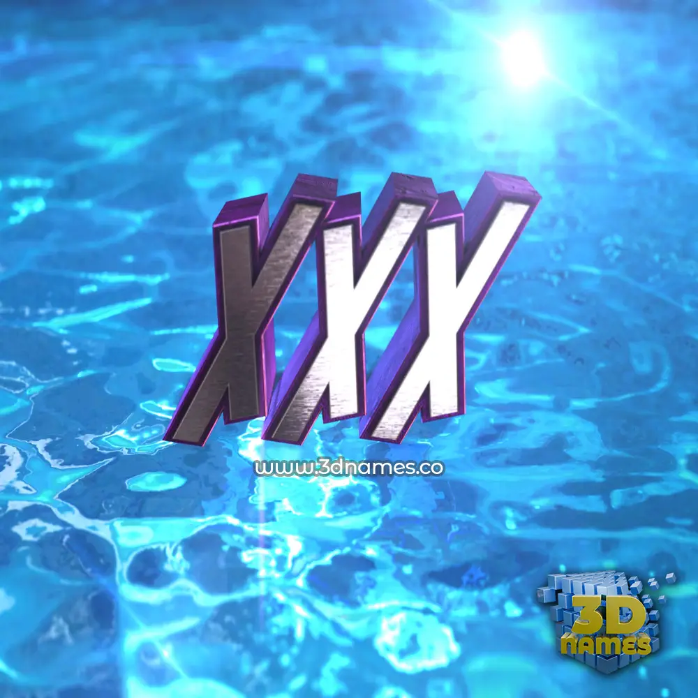 xxx in Water 2015 style - 3D name wallpaper