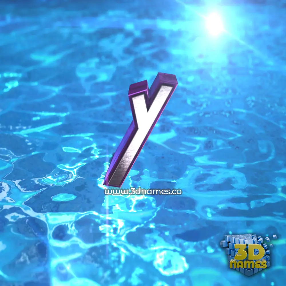 y in Water 2015 style - 3D name wallpaper