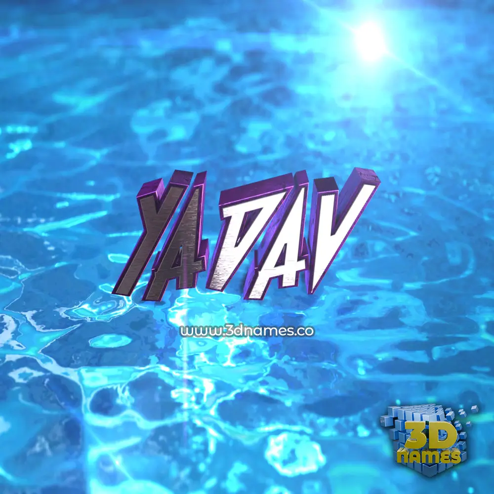 yadav in Water 2015 style - 3D name wallpaper
