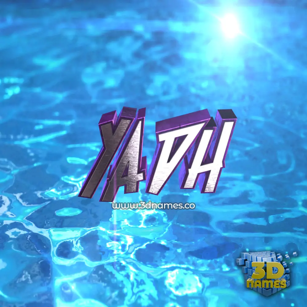 yadh in Water 2015 style - 3D name wallpaper