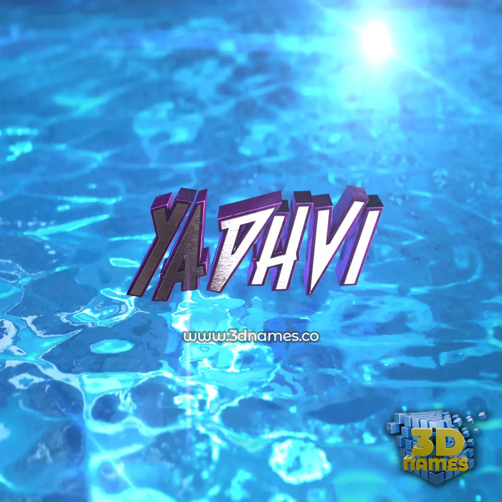 yadhvi in Water 2015 style - 3D name wallpaper