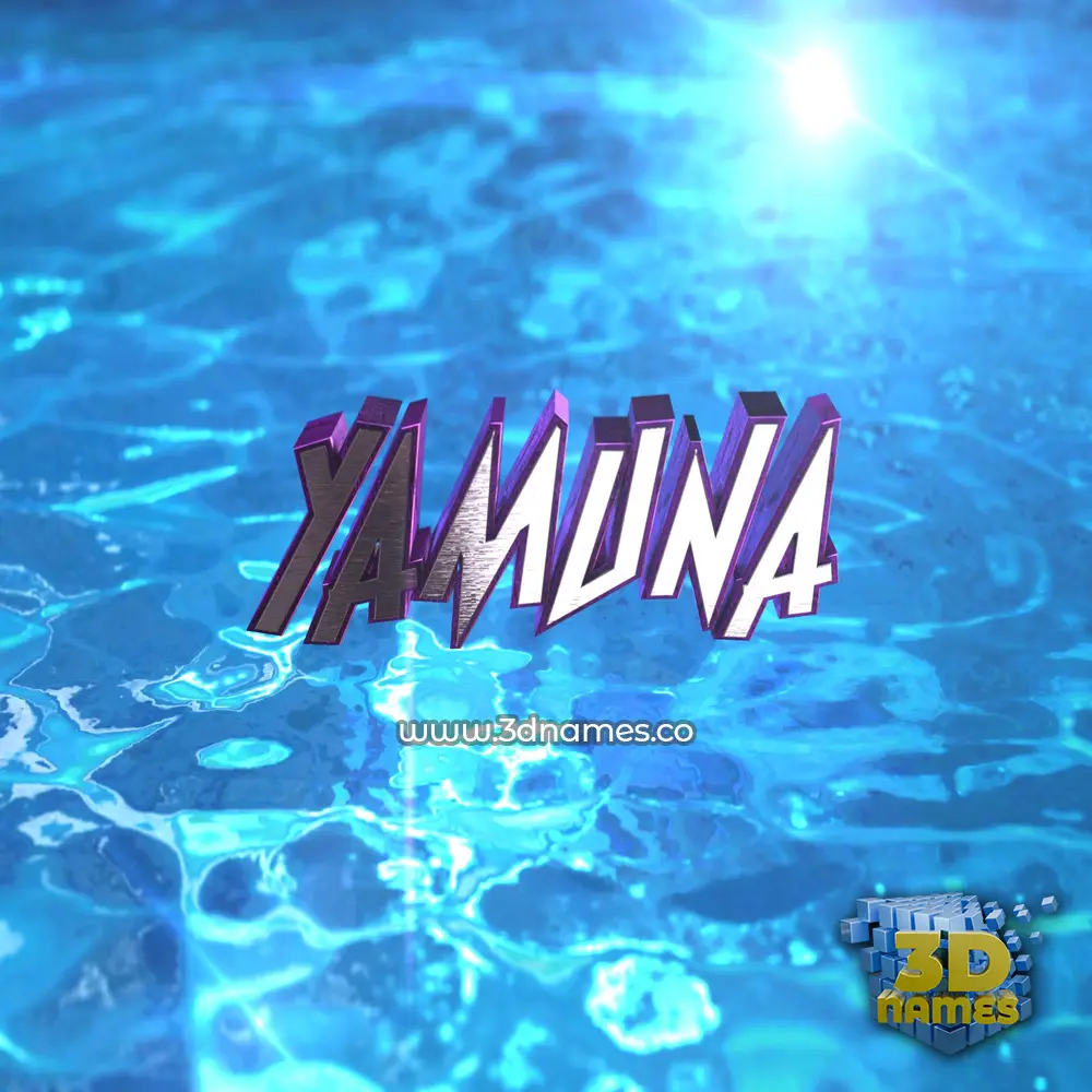 yamuna in Water 2015 style - 3D name wallpaper