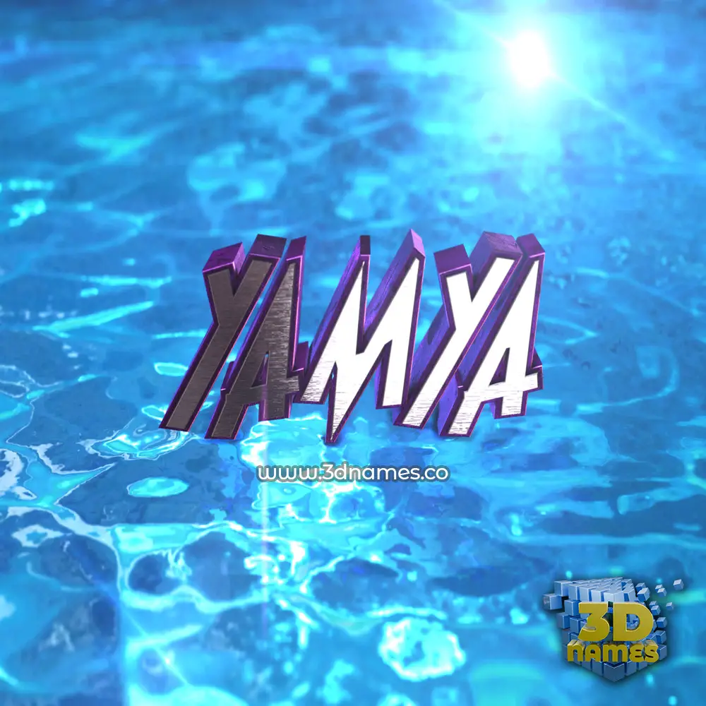 yamya in Water 2015 style - 3D name wallpaper