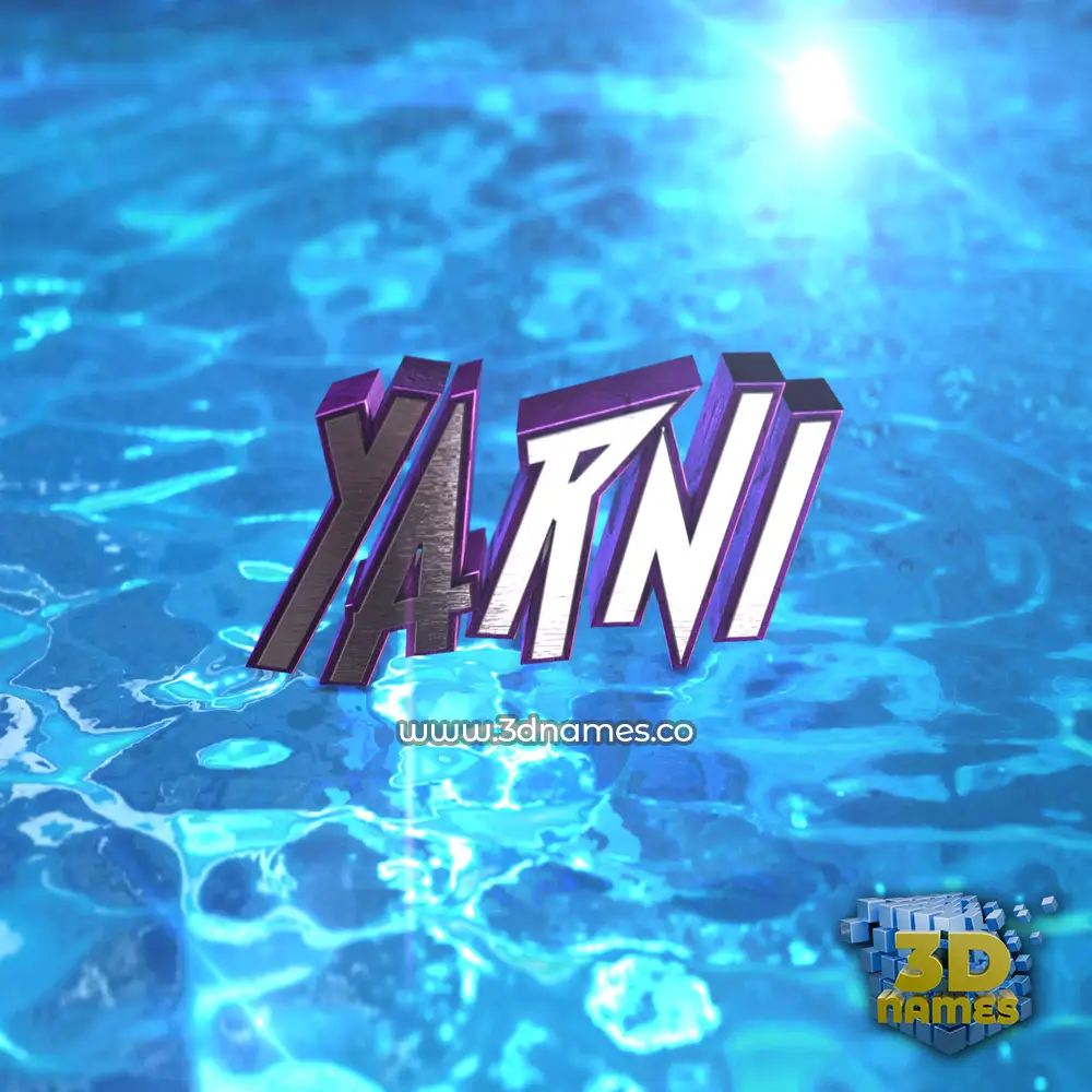 yarni in Water 2015 style - 3D name wallpaper