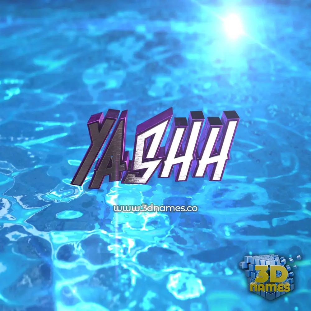 yashh in Water 2015 style - 3D name wallpaper