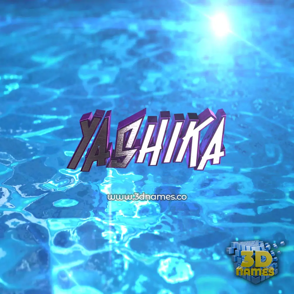 yashika in Water 2015 style - 3D name wallpaper