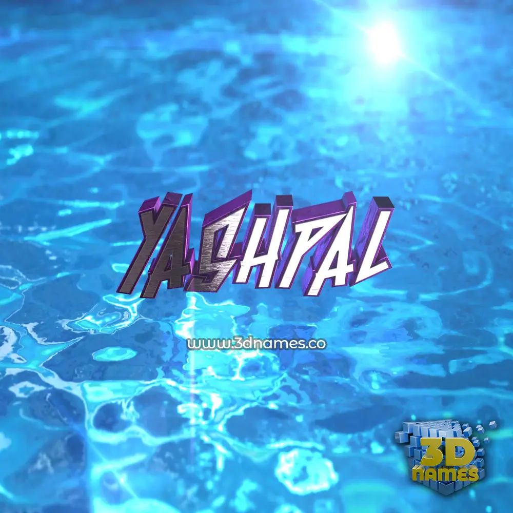 yashpal in Water 2015 style - 3D name wallpaper