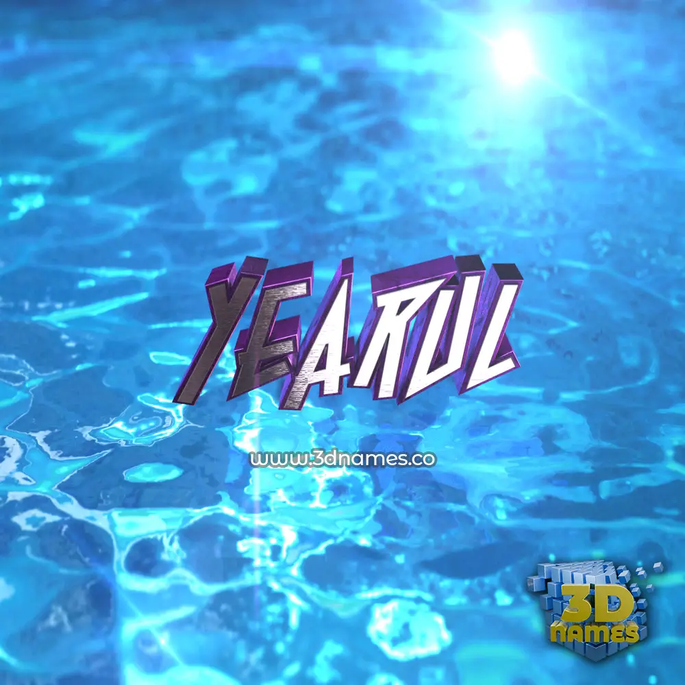 yearul in Water 2015 style - 3D name wallpaper