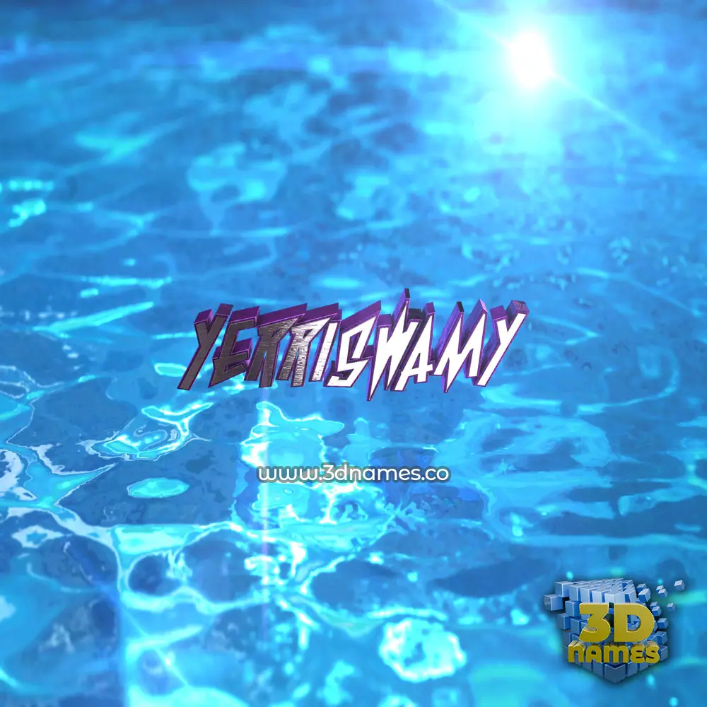 yerriswamy in Water 2015 style - 3D name wallpaper