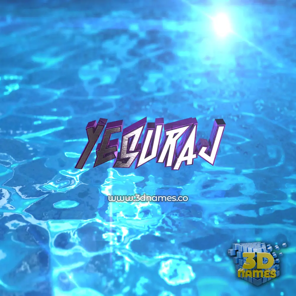 yesuraj in Water 2015 style - 3D name wallpaper