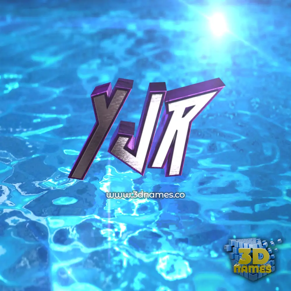yjr in Water 2015 style - 3D name wallpaper