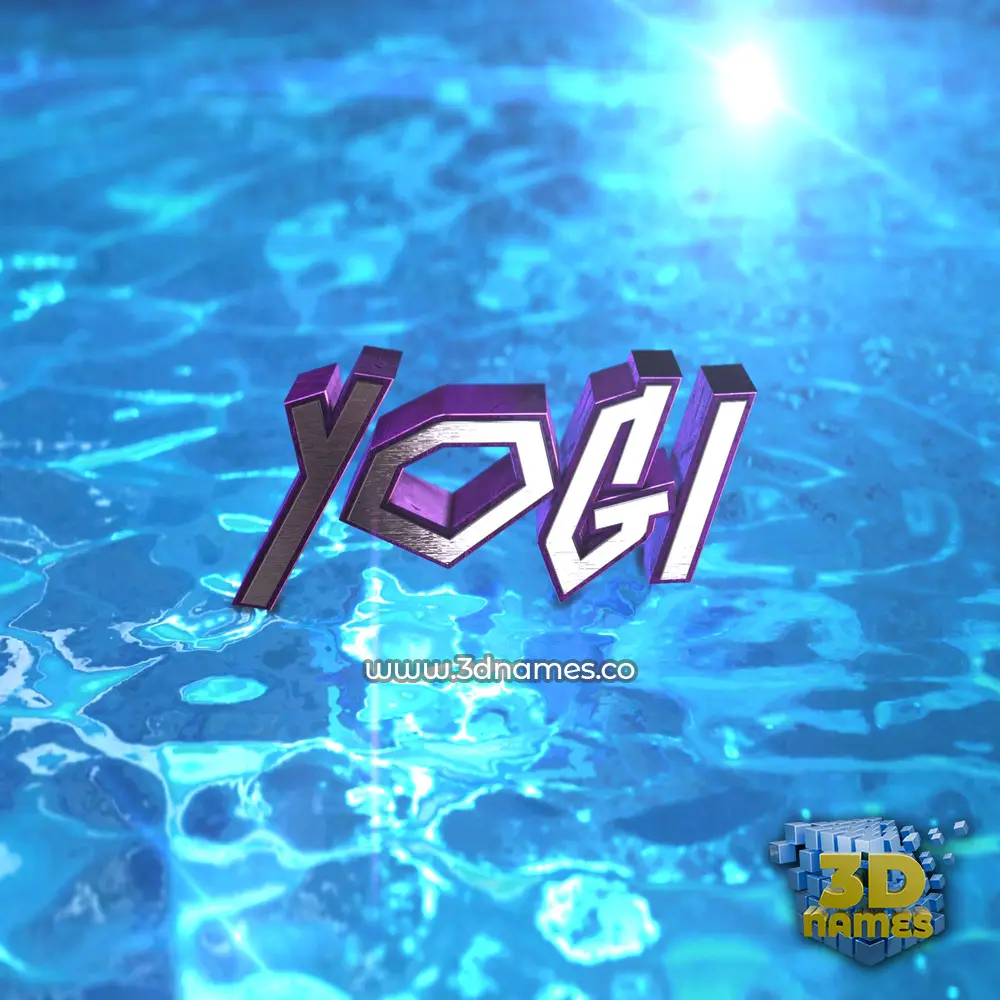 yogi in Water 2015 style - 3D name wallpaper